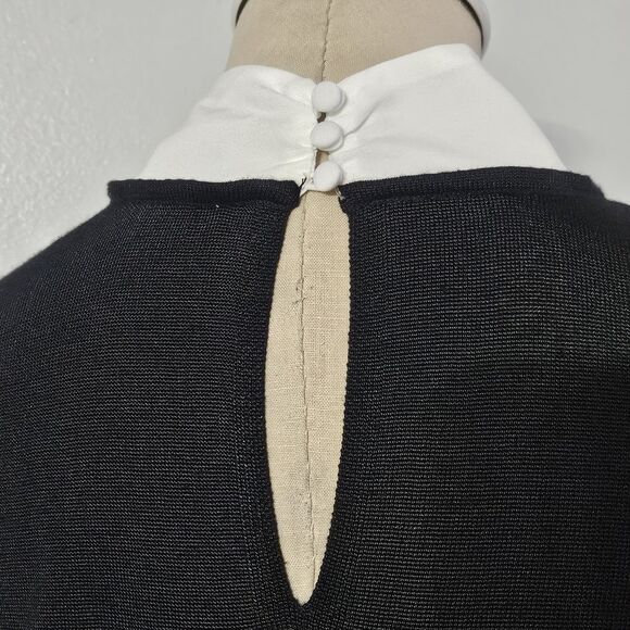 CeCe Women's Bow Tie-Neck & Sleeve‎ Mixed Media Sweater Dress Large - Picture 6 of 10